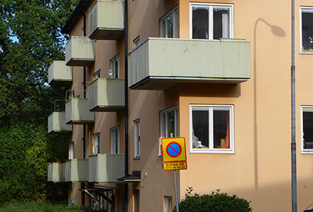 Balkonger i Hammarbyhöjden