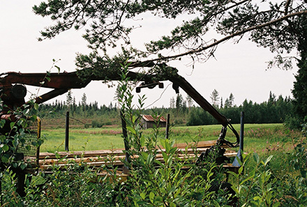 Kranvagn och lada